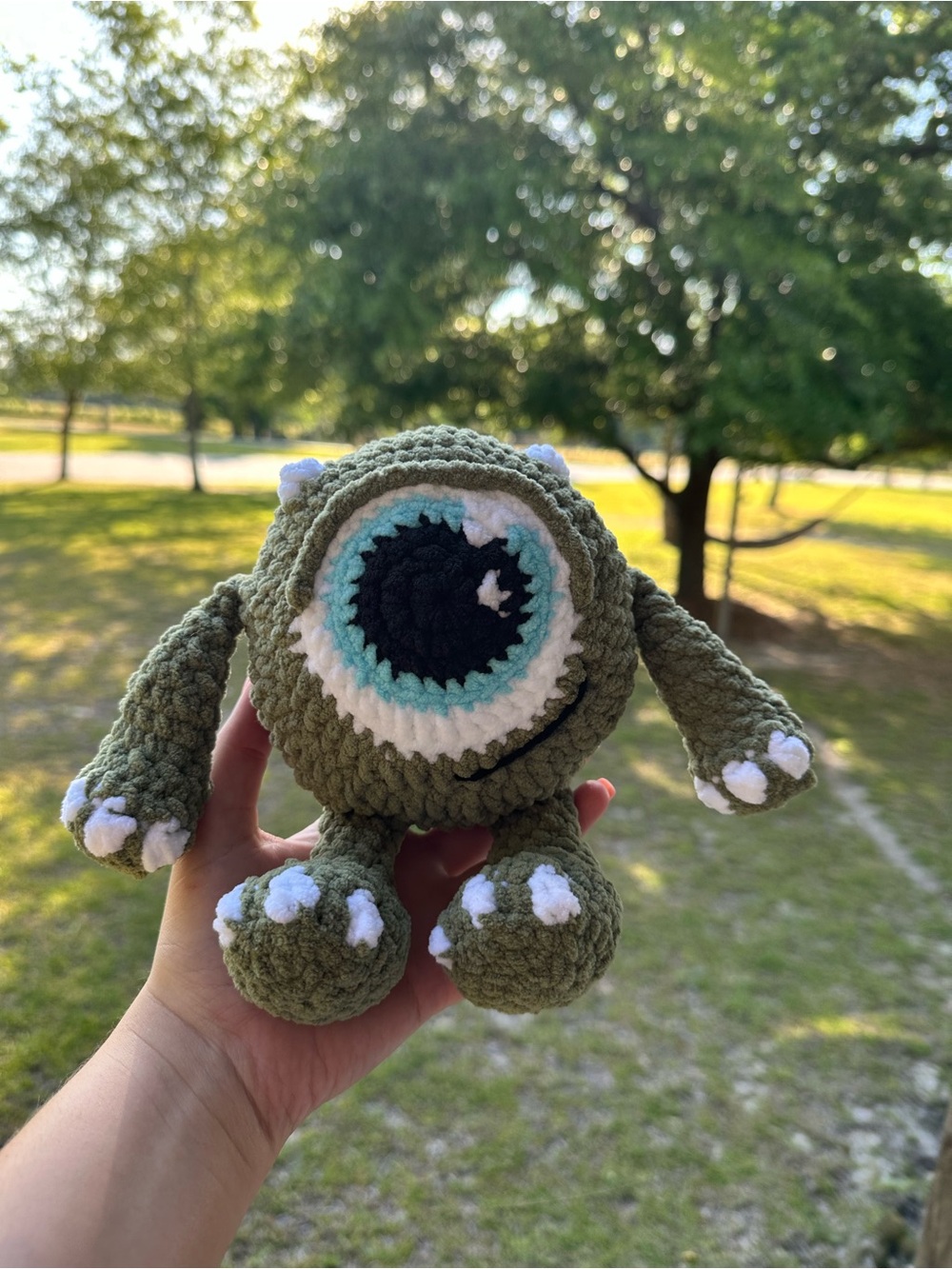 Handmade Crochet Monsters Inc Mike Wazowski Plush